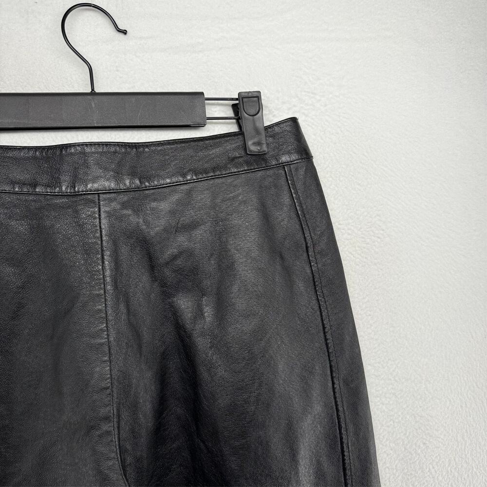 Vintage Bagatelle Leather Pants Women's 10 Black Hook Loop Hip Hop 90s (28x30) - Picture 9 of 9